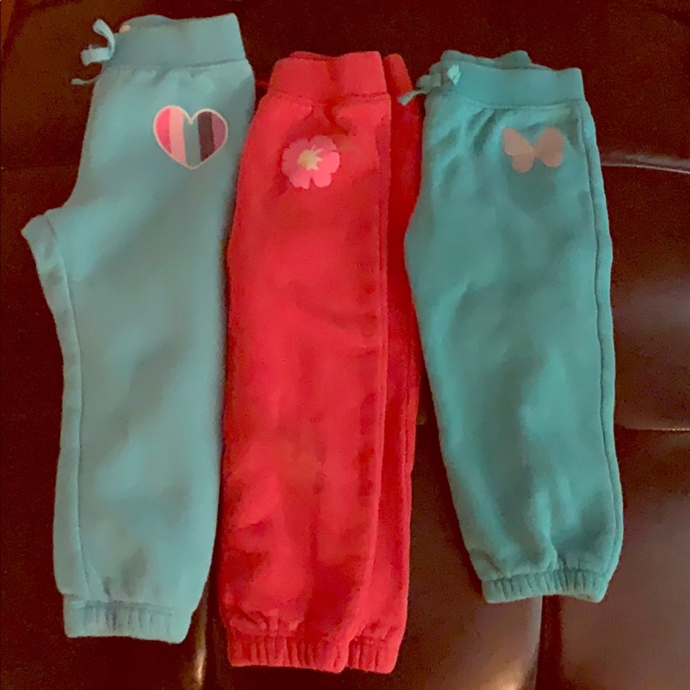 Gently worn 18 to 24 months(blue) & 2T sweat pants